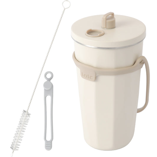 Tote ストロー付 2way タンブラー570ml おまけ ストローキャップ紛失防止用シリコン ストローブラシ付き