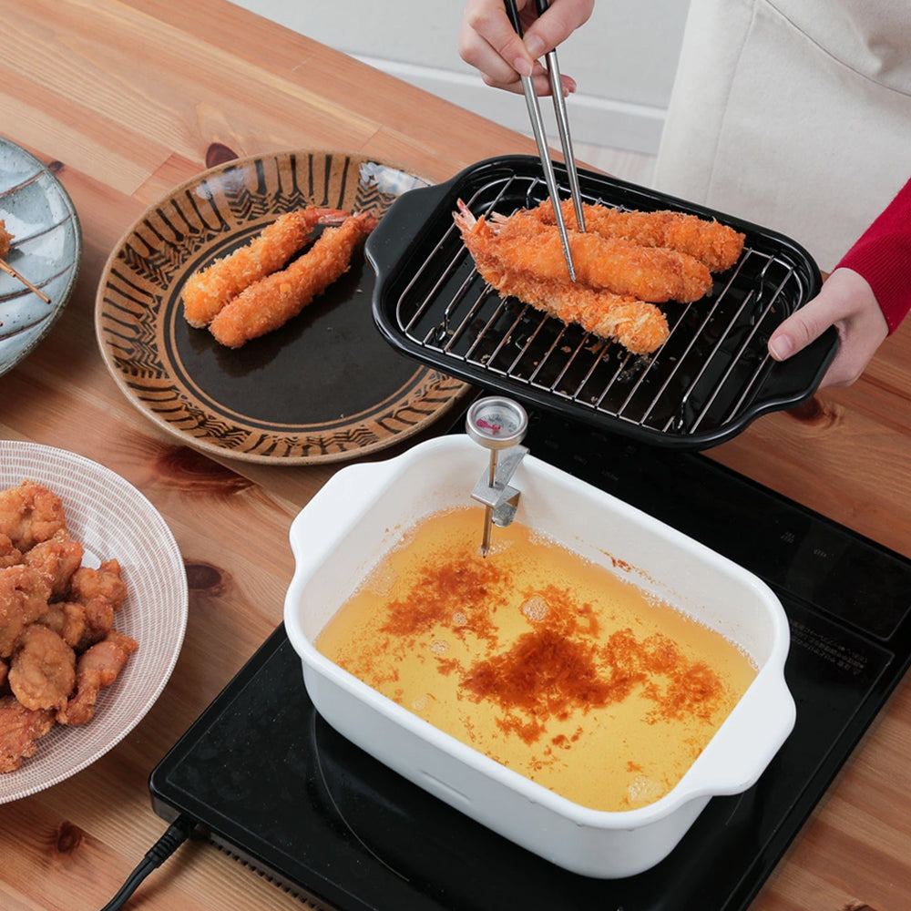 角型ホーロー揚げ鍋(レギュラータイプ / ワイドタイプ) ステンレス菜箸セット