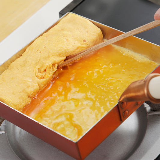中村銅器 玉子焼き 18角 / 12長 木蓋付きも選択可