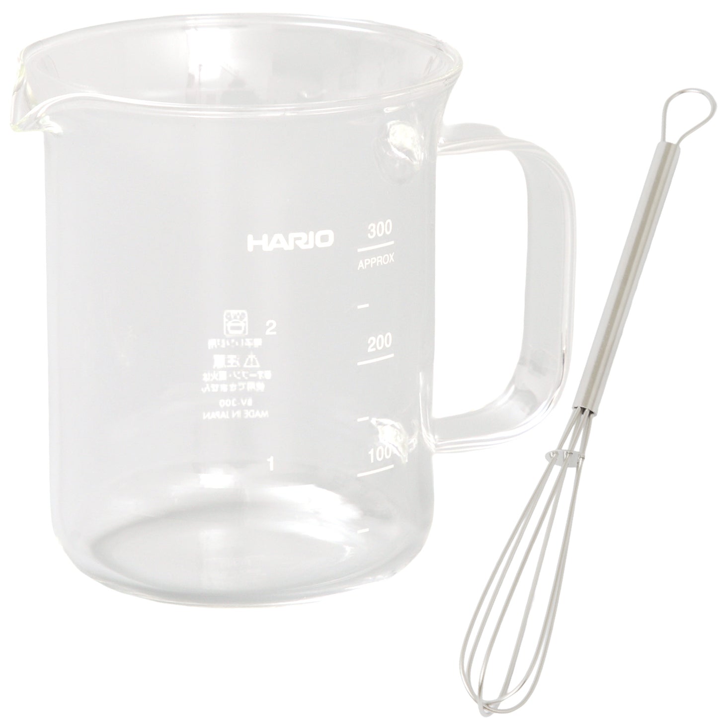 HARIO ハリオ ビーカーサーバー 300ml 泡立て器 セット 日本製 BV-300