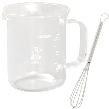 HARIO ハリオ ビーカーサーバー 300ml 泡立て器 セット 日本製 BV-300
