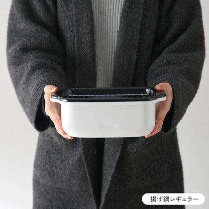 角型ホーロー揚げ鍋（レギュラータイプ / ワイドタイプ） ステンレス菜箸セット
