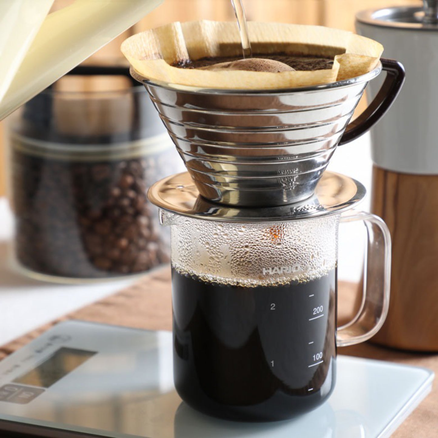 HARIO ハリオ ビーカーサーバー 300ml 泡立て器 セット 日本製 BV-300