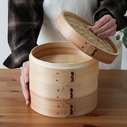 杉の中華せいろ 24cm 蓋身セット 1段 2段 3段