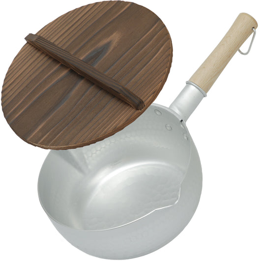 ゆきひら鍋 木蓋付き 鐵兎堂オリジナルセット 18cmガス火+木蓋 京都活具 雪平鍋 日本製 取っ手 オーク 無垢材 軽量 アルミ鍋 軽い メモリ付き (コピー) (コピー) (コピー)