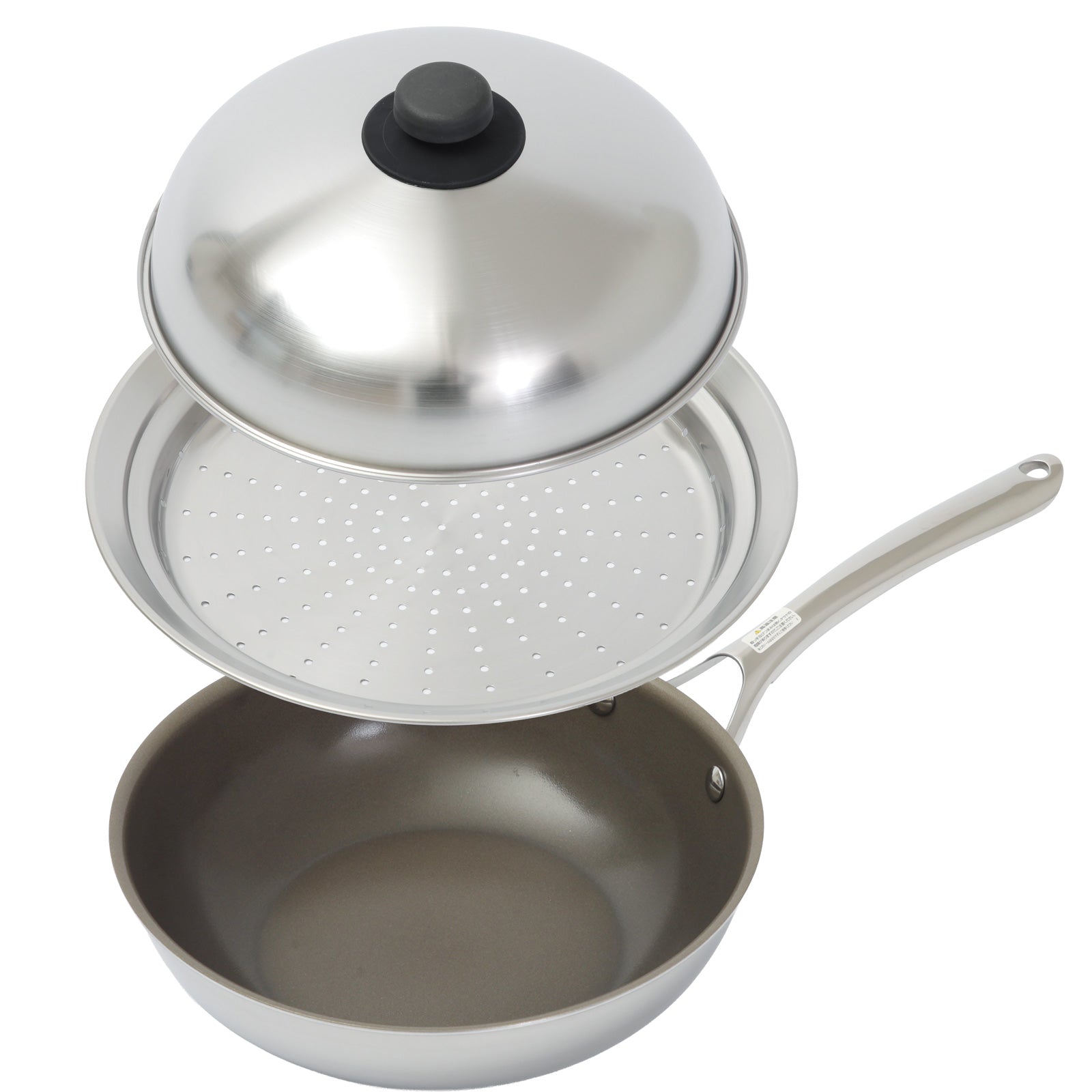 ウォックパン 24cm IH対応＆ ヨシカワ フライパン用 蒸し器 ドーム型蓋付 日本製 - フライパン専門店 鐵兎堂-TETTODO-