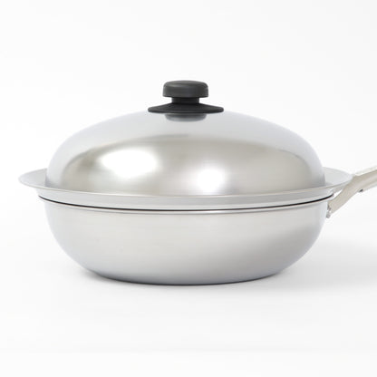 ウォックパン 24cm IH対応＆ ヨシカワ フライパン用 蒸し器 ドーム型蓋付 日本製 - フライパン専門店 鐵兎堂-TETTODO-