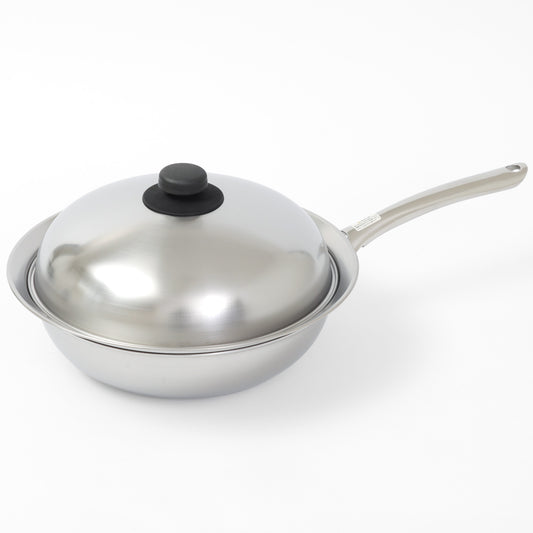ウォックパン 24cm IH対応＆ ヨシカワ フライパン用 蒸し器 ドーム型蓋付 日本製 - フライパン専門店 鐵兎堂-TETTODO-