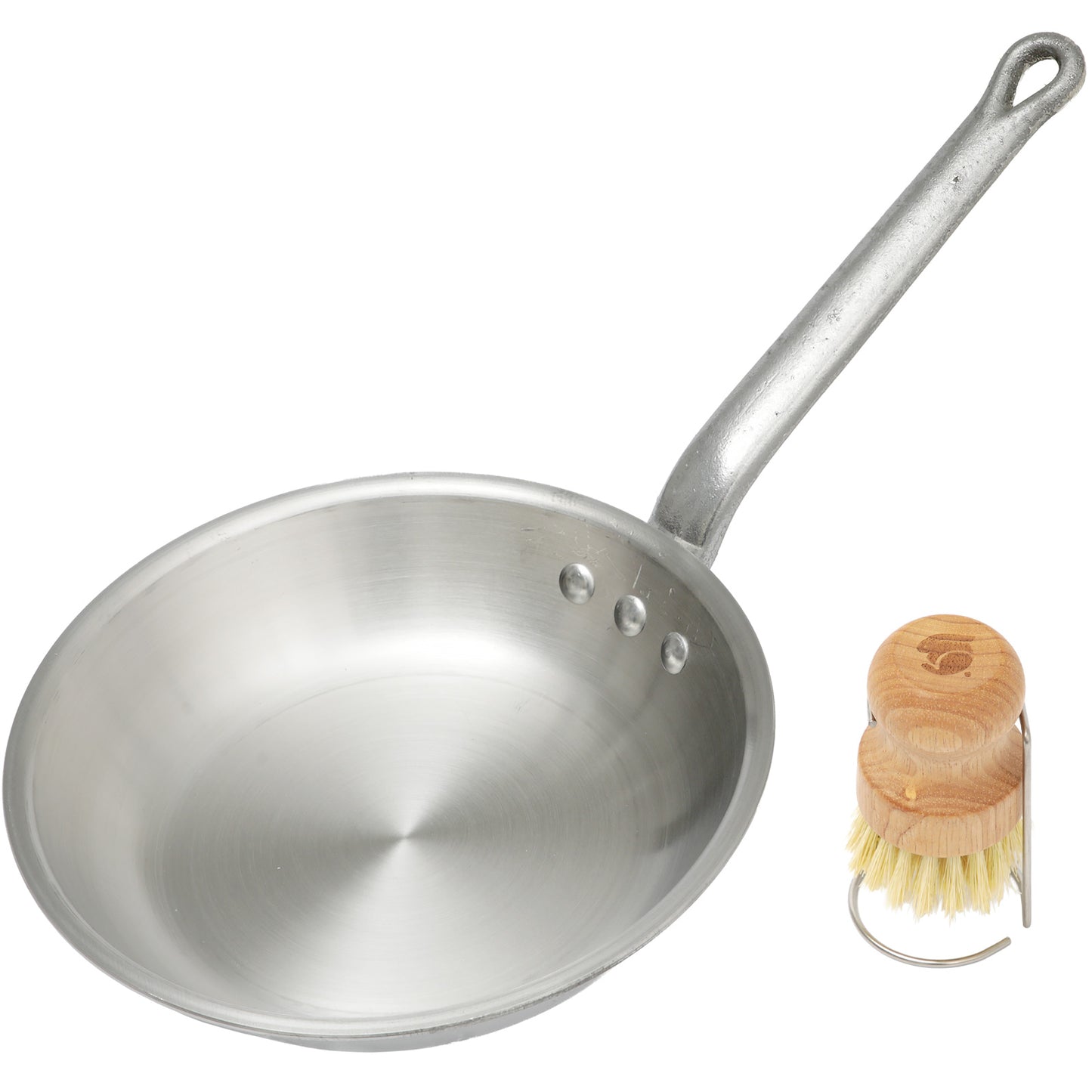 中村銅器製作所 アルミフライパン 鐵兎堂ブラシセット 【選べる2サイズ＆ゴムヘラ付】 日本製 プロ仕様 パスタ イタリアン