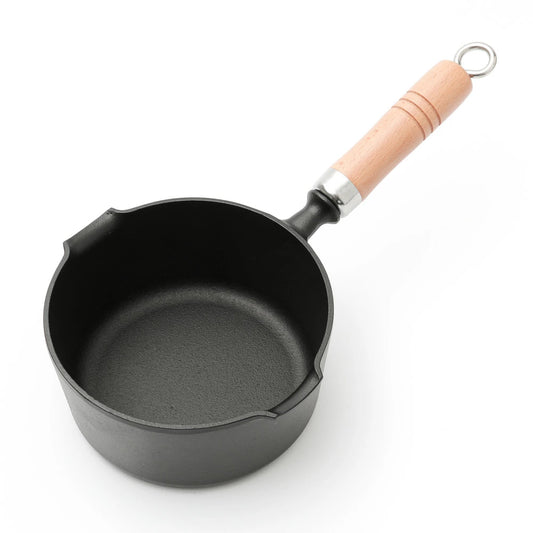 南部鉄器 まいにち鉄分摂取鍋 岩鋳 片手小鍋 16cm 敷板セット/敷板＋木蓋セット