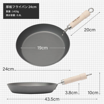 リバーライト 極 JAPAN 鉄製 厚板フライパン